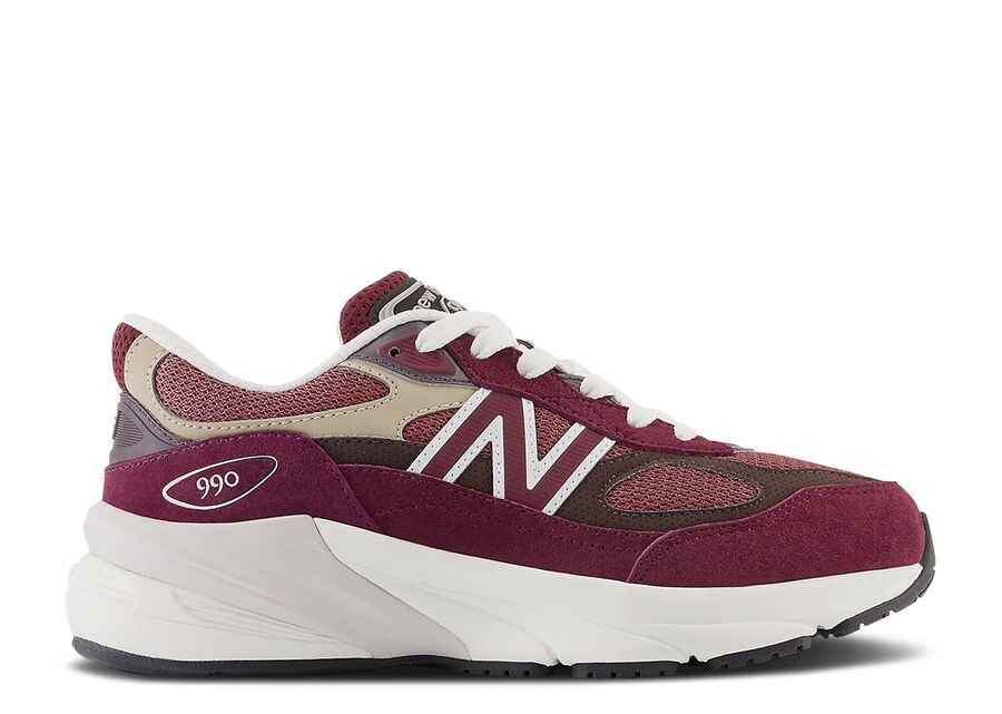 

Кроссовки New Balance Teddy Santis X 990V6 Big Kid 'Burgundy Tan', красный