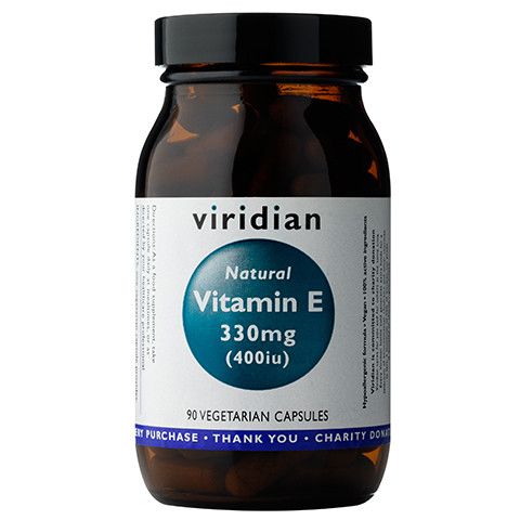 Витамин Е в капсулах Viridian Naturalna Witamina E 330 mg (400 IU), 90 шт цена и фото