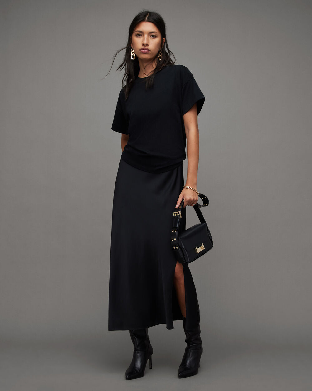 

Футболка с короткими рукавами и круглым вырезом Briar AllSaints, черный