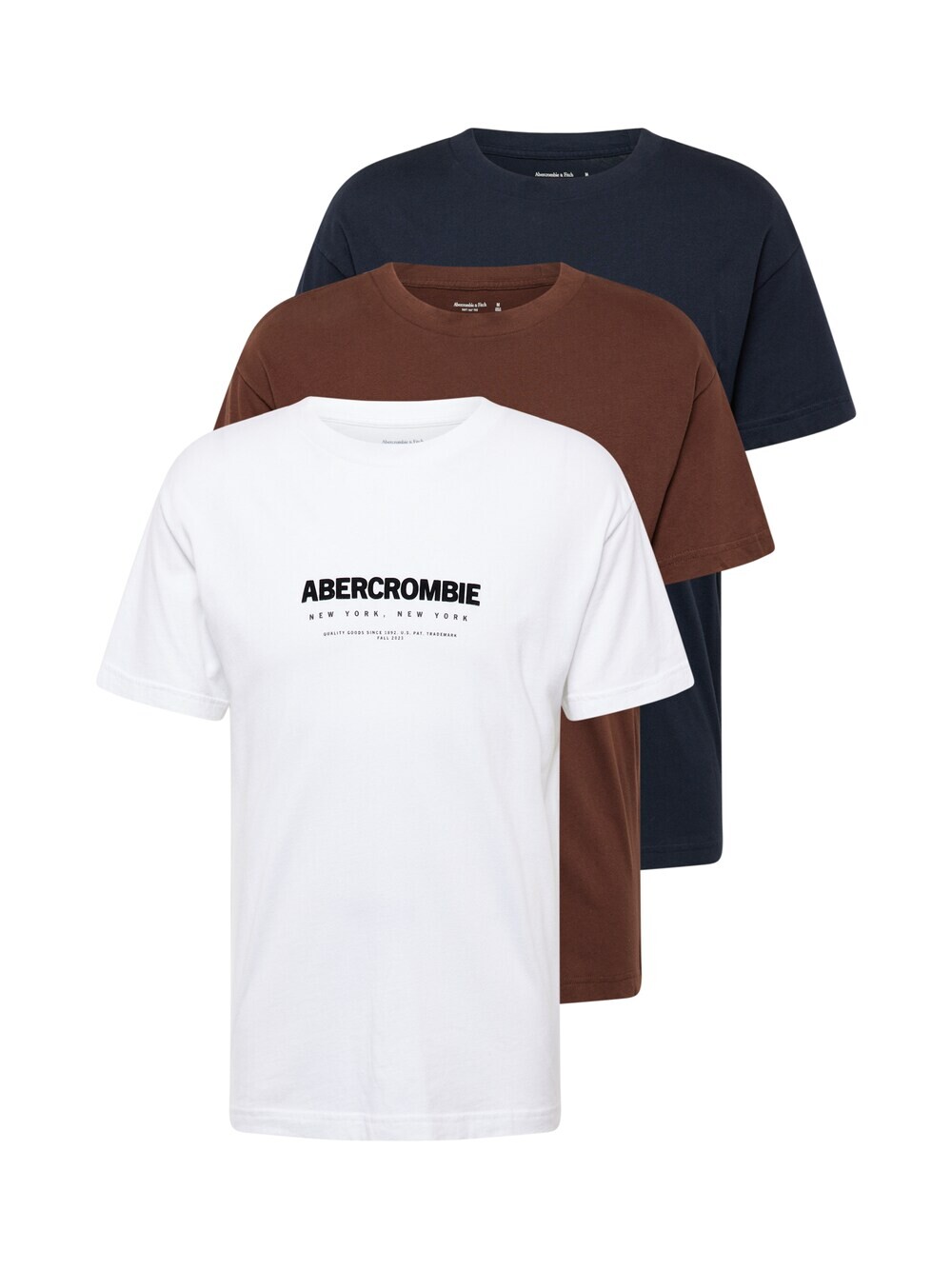 

Футболка Abercrombie & Fitch, темно-синий/шоколадный/белый