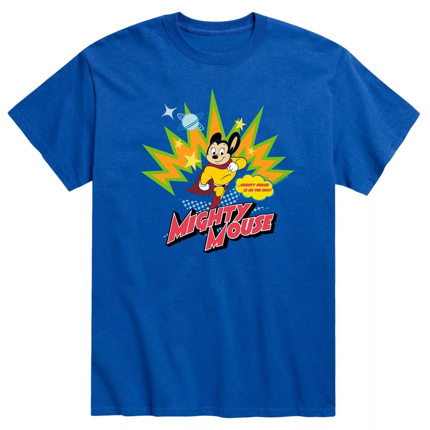

Мужская футболка Mighty Mouse On The Way Licensed Character