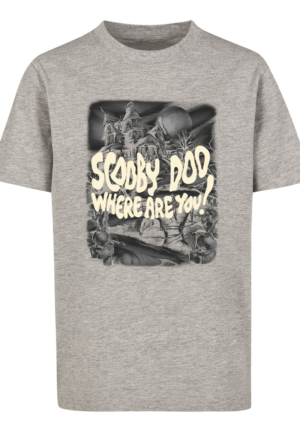 

Футболка с принтом Scooby Doo Zeichentrickserie Scary Castle F4NT4STIC, цвет heather grey