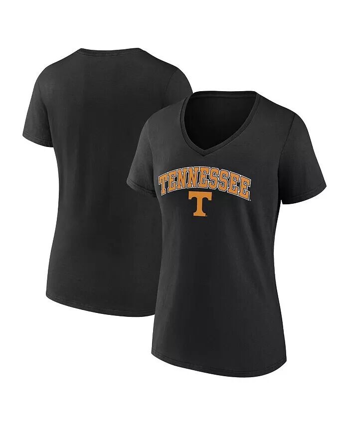 

Черная женская футболка Tennessee Volunteers Evergreen Campus с v-образным вырезом Fanatics, черный