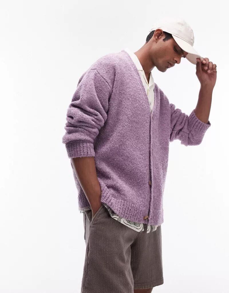 

Сиреневый кардиган букле Topman, Фиолетовый