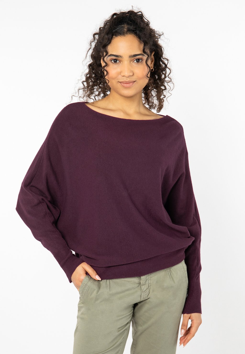 Вязаный свитер Sublevel, цвет dark purple