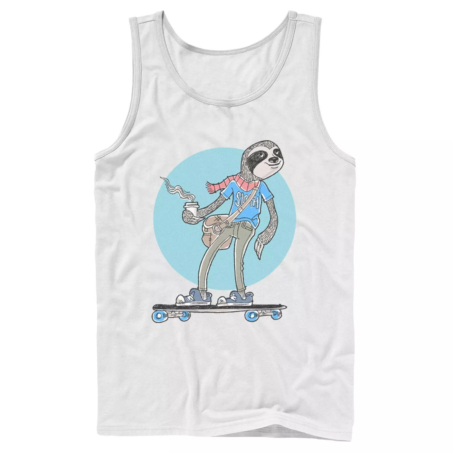 

Мужская майка для скейтбординга Sloth Back Circle Licensed Character