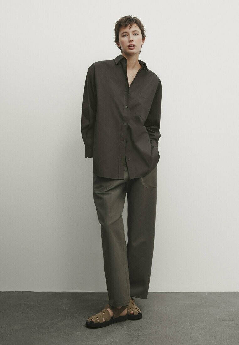 

Рубашка Massimo Dutti, хаки