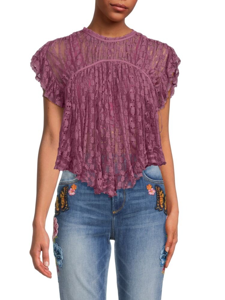 

Кружевной топ Lucea Free People, цвет Boudoir Purple