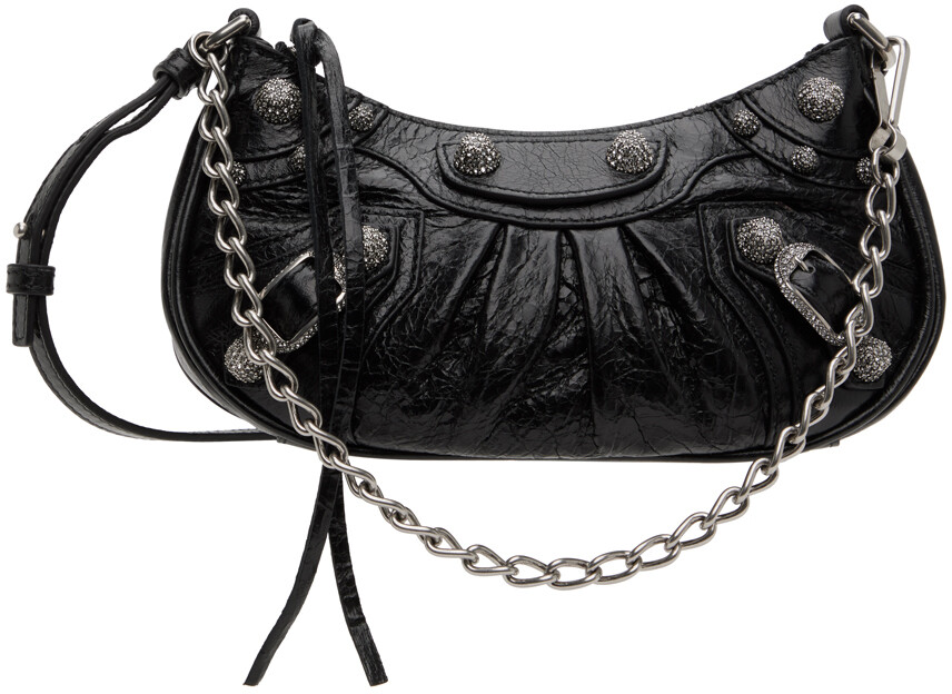 Черная мини-сумка Le Cagole Balenciaga, цвет Black
