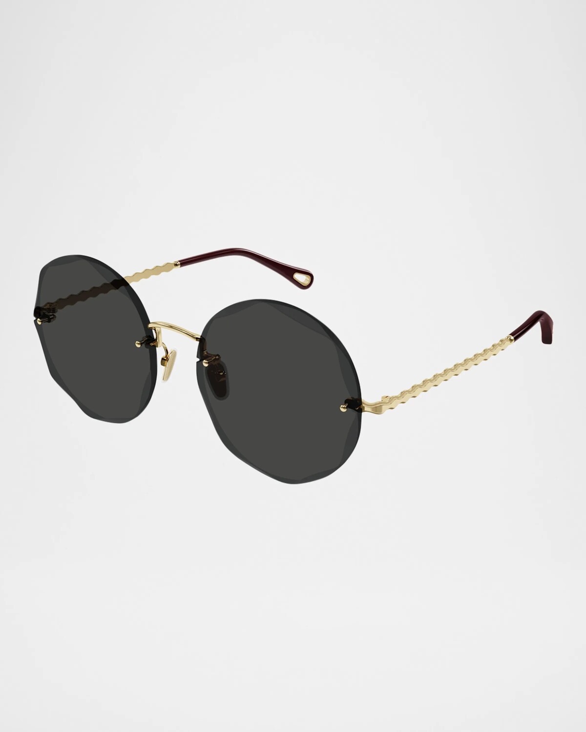 

CH0254S Золотистые круглые металлические солнцезащитные очки Chloe, цвет Shiny Classic Gold Chl