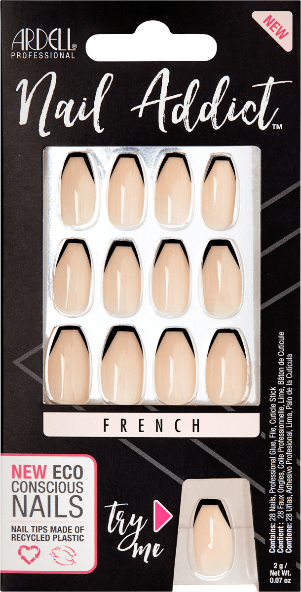 Накладные ногти Nail Addict French Noir 24 штуки ARDELL