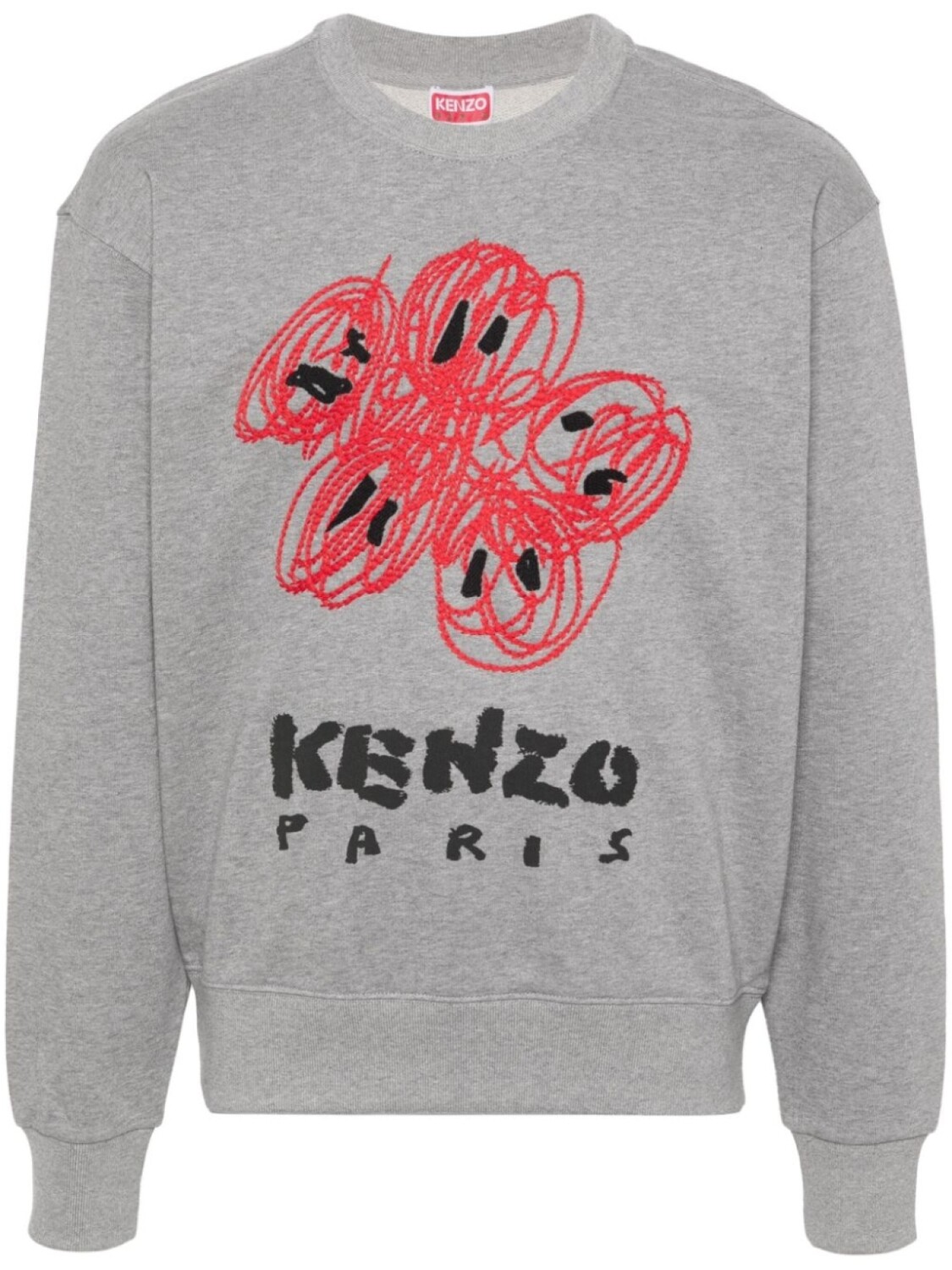 

Kenzo толстовка Drawn Varsity, серый