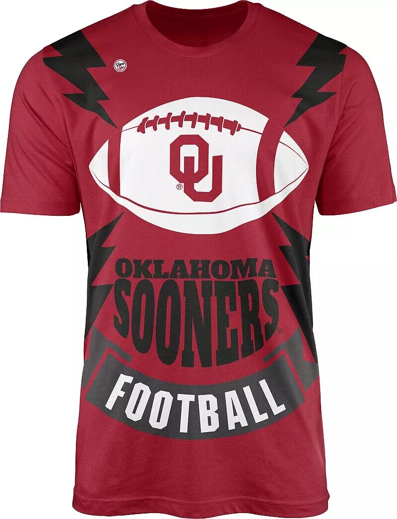 

Мужская футболка Dyme Lyfe Oklahoma Earlys Crimson Football Bolt