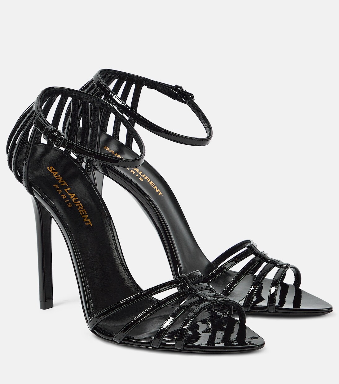 

Лакированные босоножки milena 110 Saint Laurent, черный
