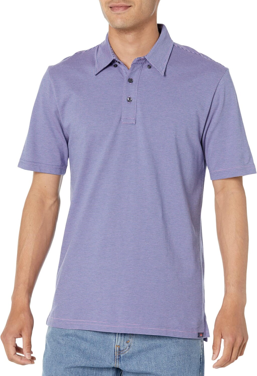 цена Рубашка-поло Short Sleeve Movement Pique Polo Faherty, цвет Island Violet Feeder