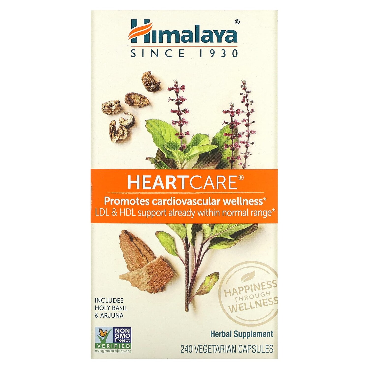 

HeartCare, 240 вегетарианских капсул, Himalaya