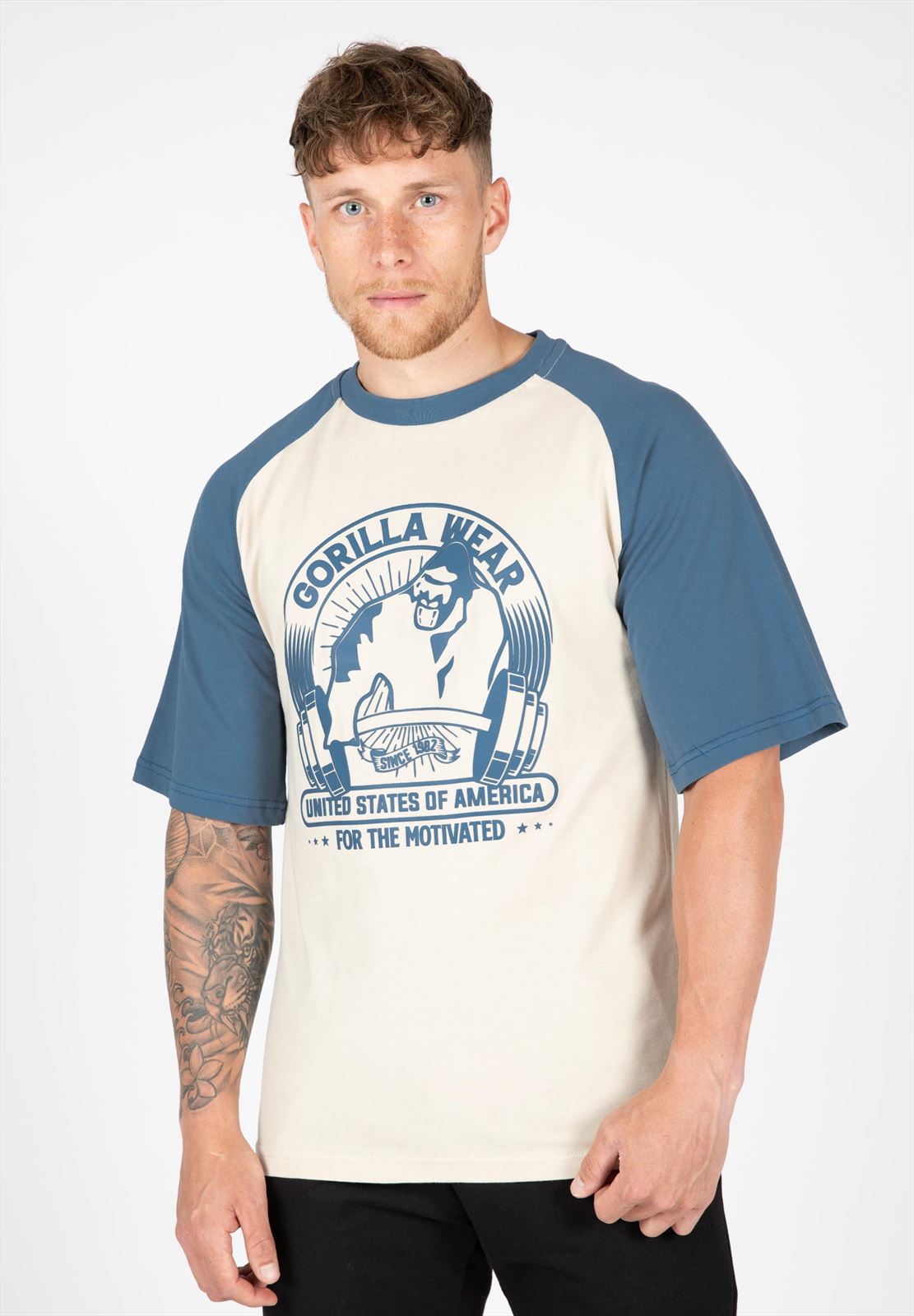 Рубашка Gorilla Wear T Shirt, цвет Übergröße - Logan - Beige/Blue dacia logan magnetic kaptör bushing blue sagemfrans 8200647388