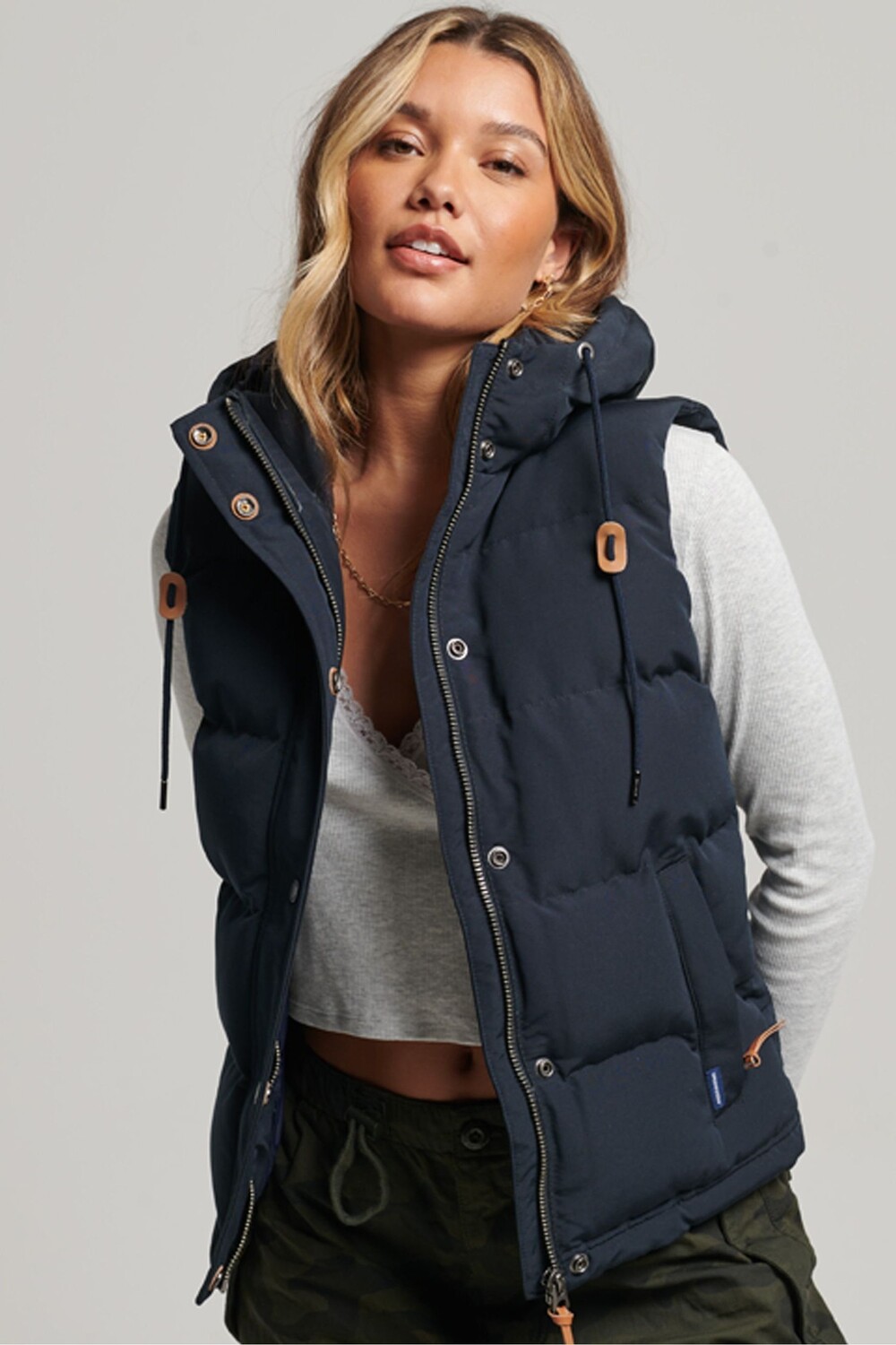 

Жилет Everest с капюшоном Superdry, синий