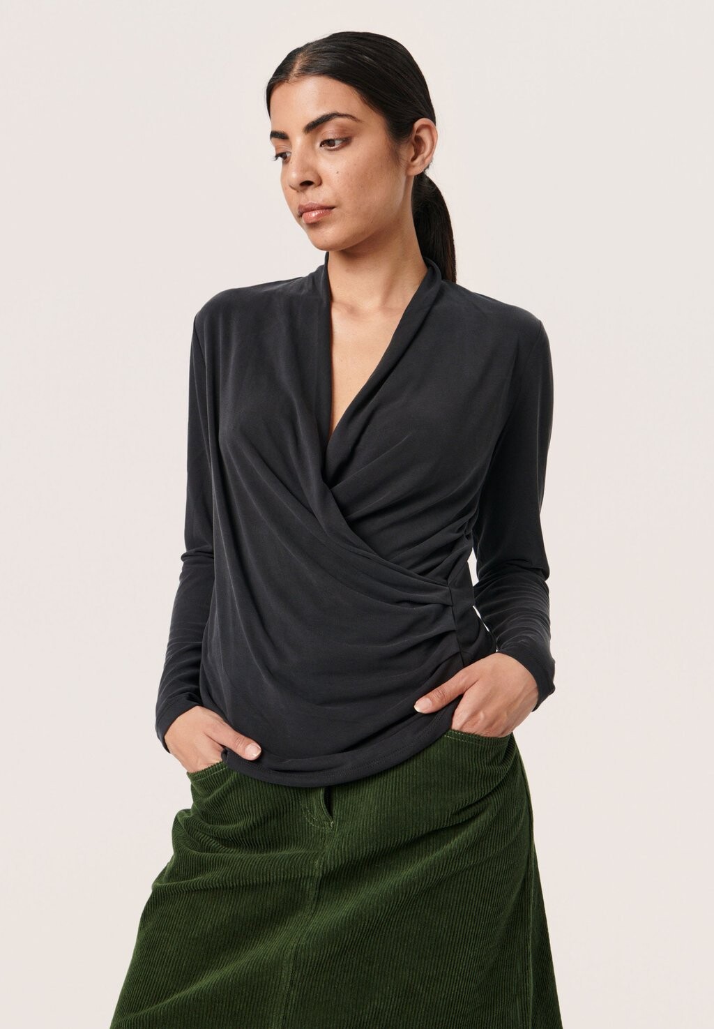 

Футболка с длинным рукавом COLUMBINE WRAP Soaked in Luxury, черный