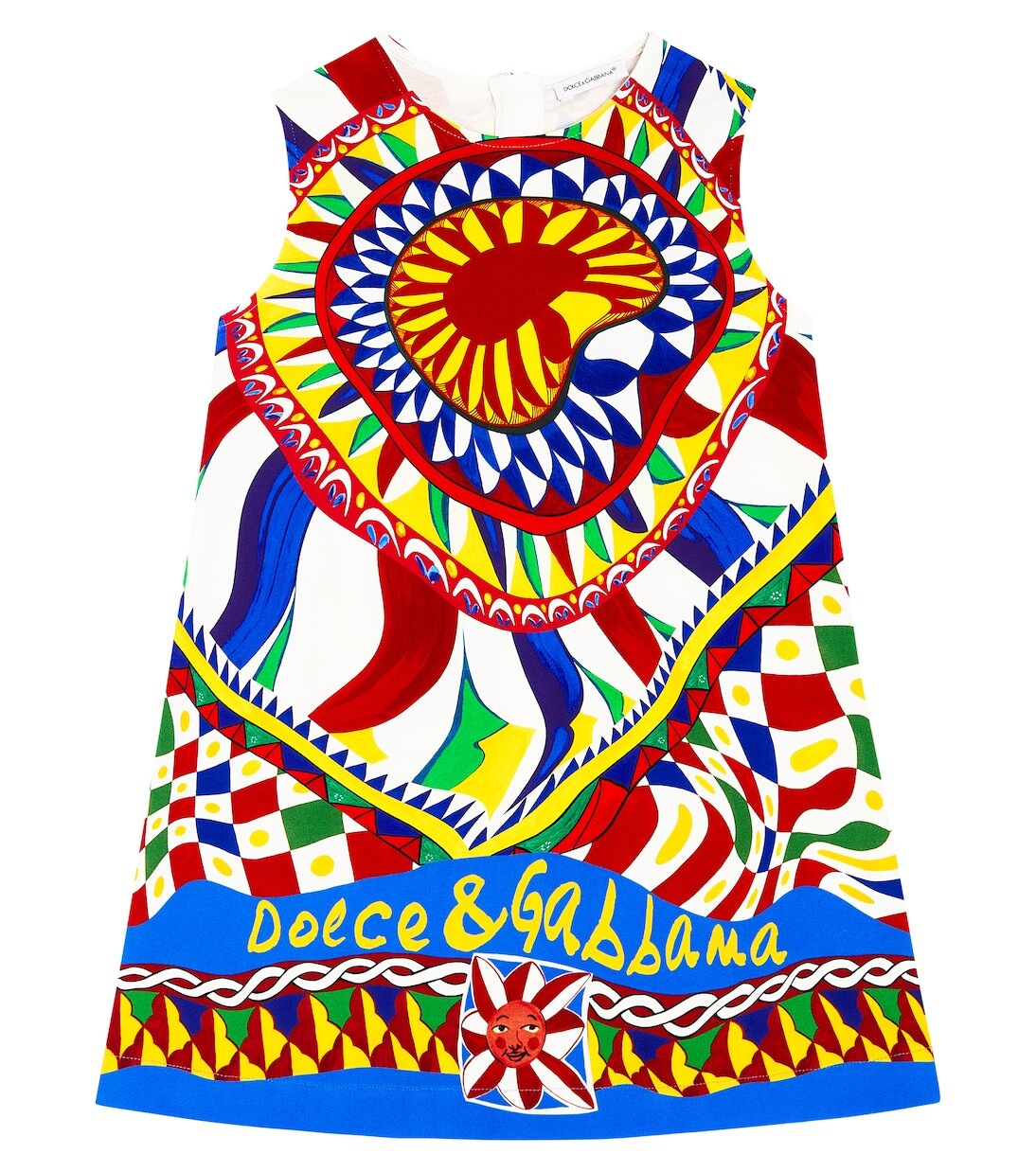 

Платье carretto из смесового хлопка Dolce&Gabbana Kids, мультиколор