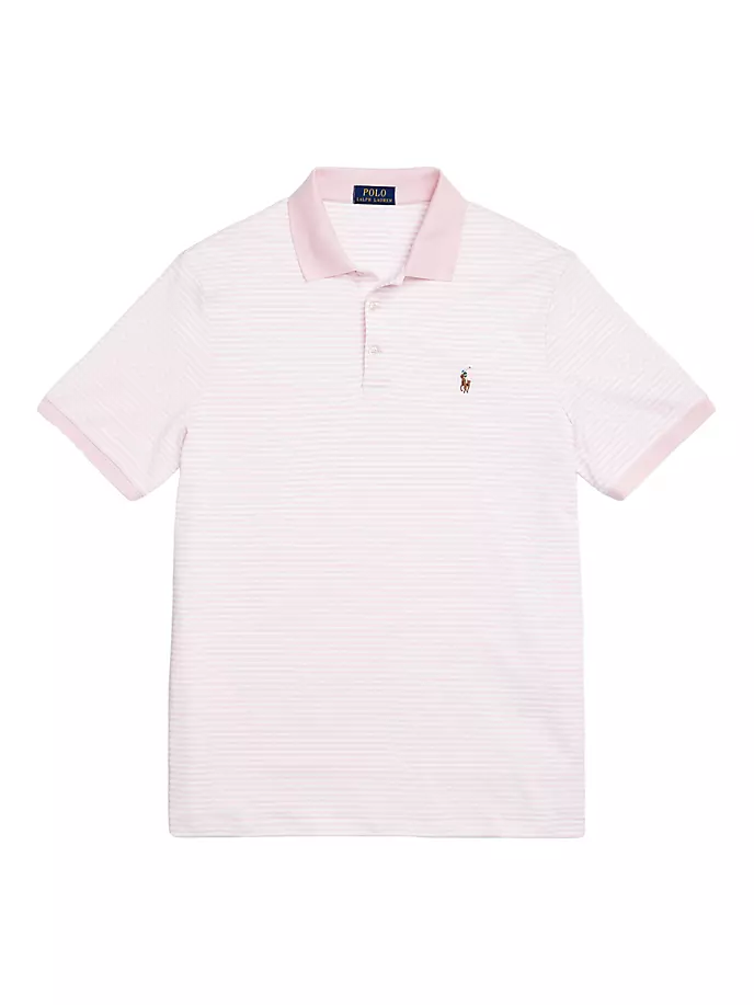 

Полосатая рубашка-поло Polo Ralph Lauren, белый