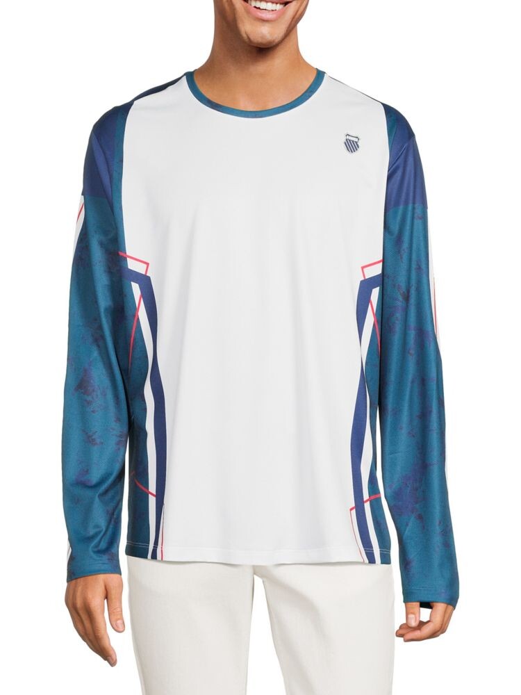 

Футболка New Era с длинными рукавами K-Swiss, цвет White Multi
