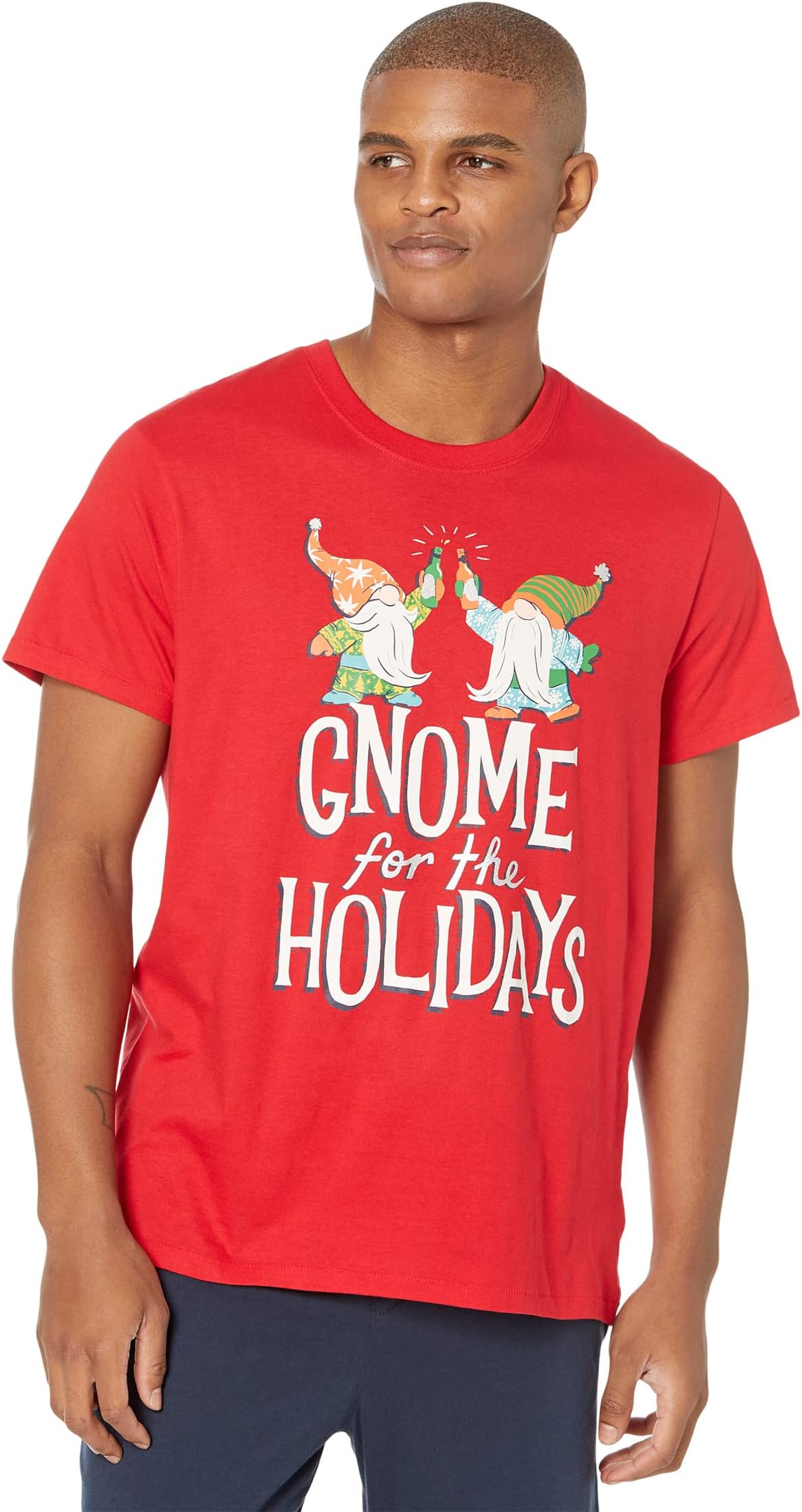 цена Футболка Gnome For The Holidays Little Blue House by Hatley, красный