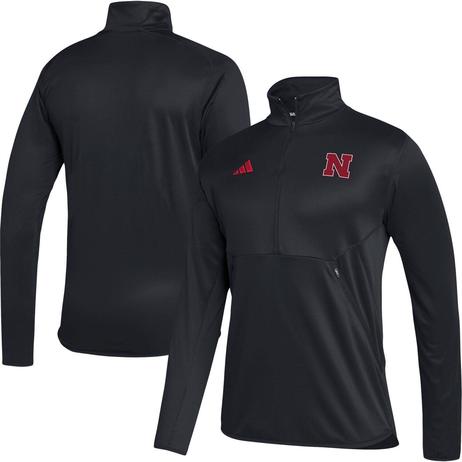 Мужская черная футболка с молнией до половины длины Nebraska Huskers 2023 Sideline AEROREADY adidas цена и фото