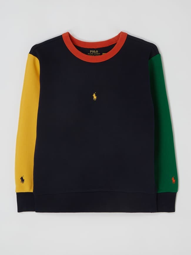 

Толстовка в стиле колор-блок Polo Ralph Lauren, темно-синий