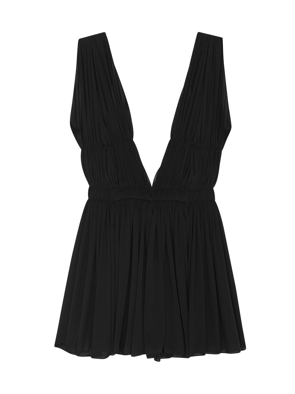 

Мини-платье из трикотажной вуали Saint Laurent