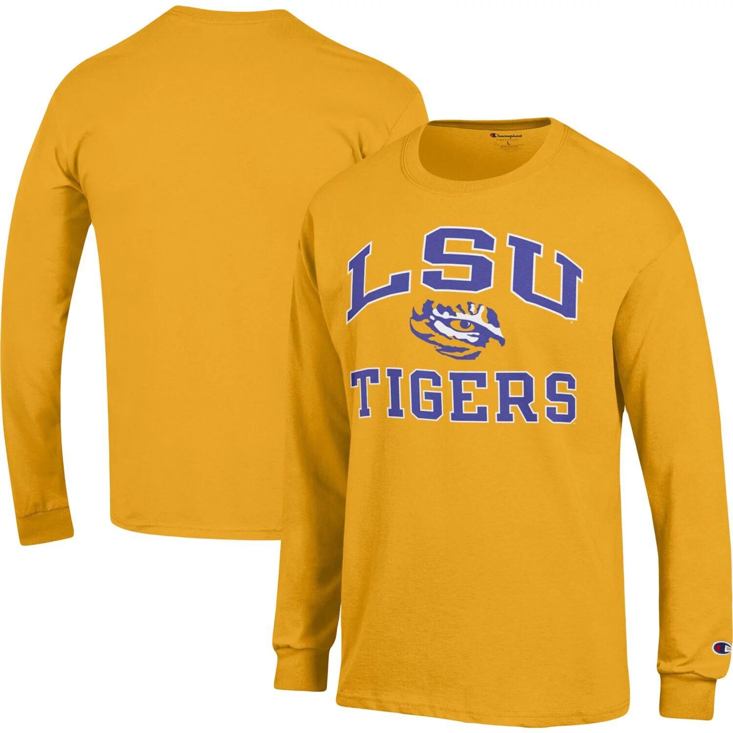 

Мужская футболка Champion Gold LSU Tigers High Motor с длинным рукавом