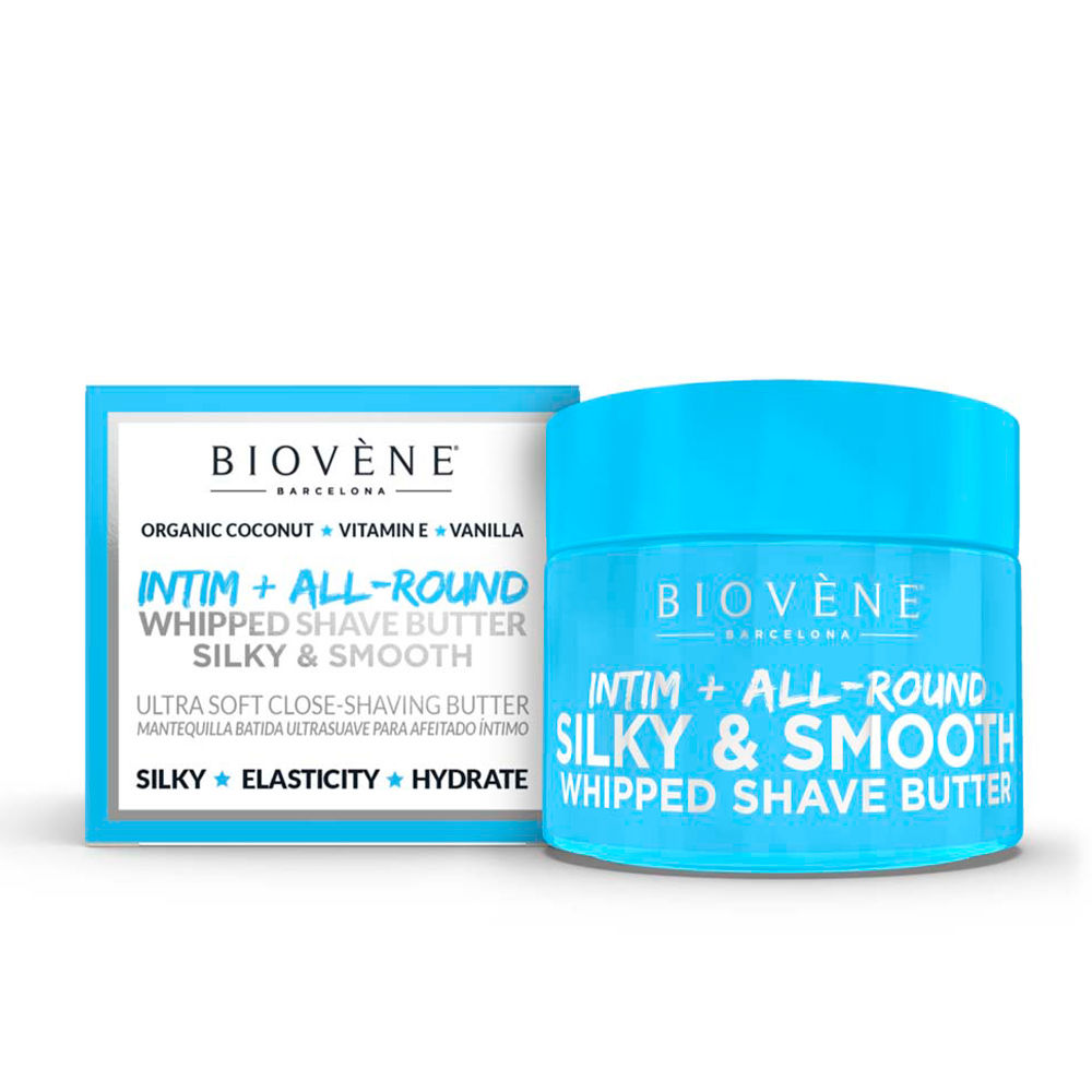 масло после бритья Silky & smooth whipped shave butter intimate + all-round Biovene, 50 мл цена и фото