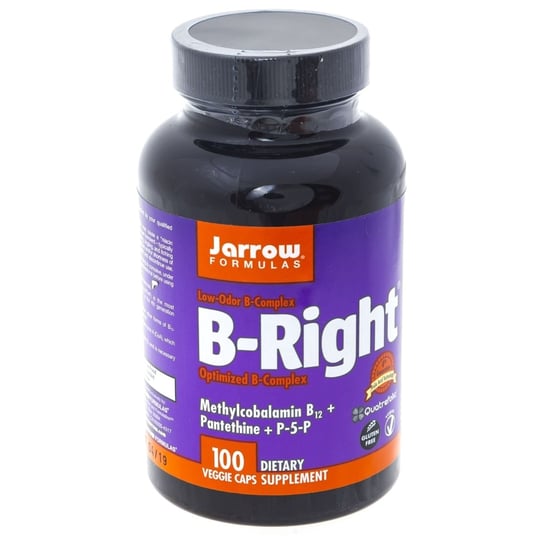 Биологически активная добавка B-Right (B-Complex) Jarrow Formulas, 100 капсул биологически активная добавка salus haus floradix vitamin b complex 250 мл