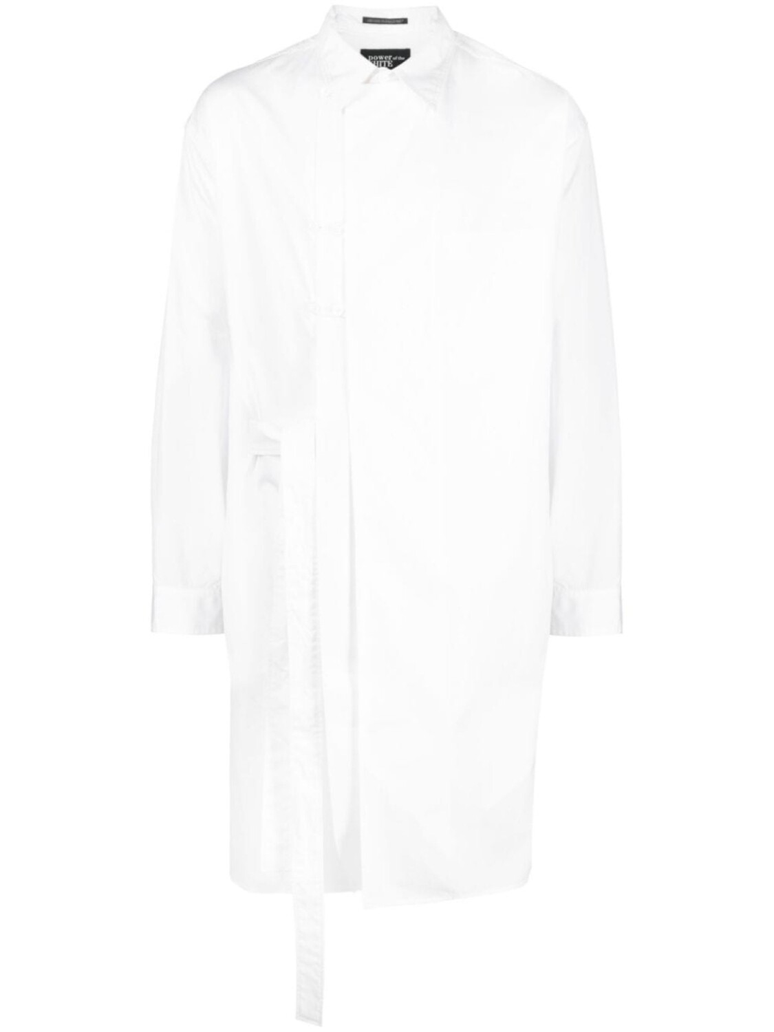 

Yohji Yamamoto рубашка с завязками, белый