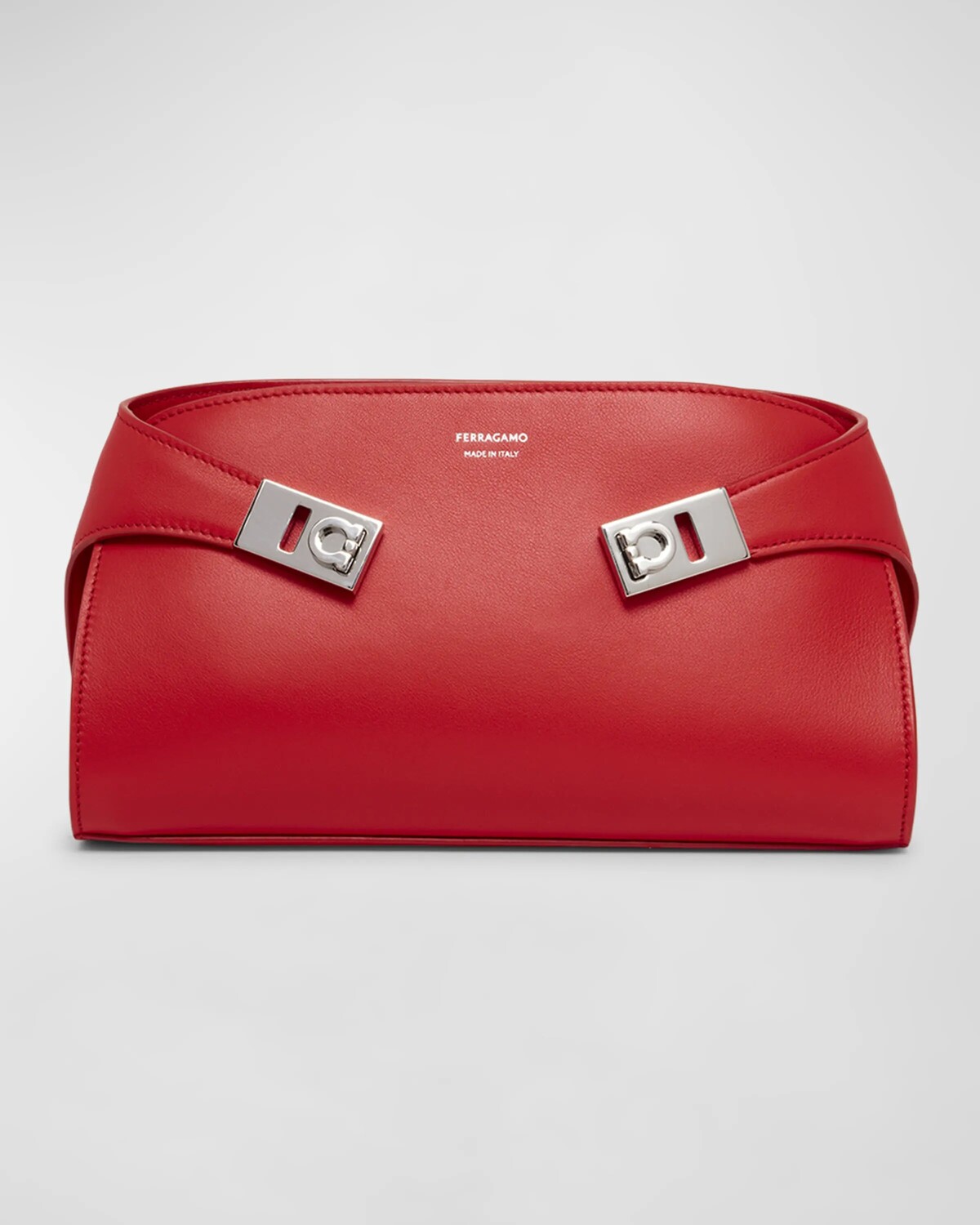 

Кожаная сумка через плечо Hug Gancini Ferragamo, цвет Flame Red