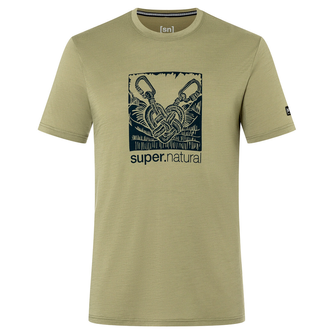 

Рубашка из мериноса Super Natural Tied By Heart Tee, цвет Aloe/Blueberry