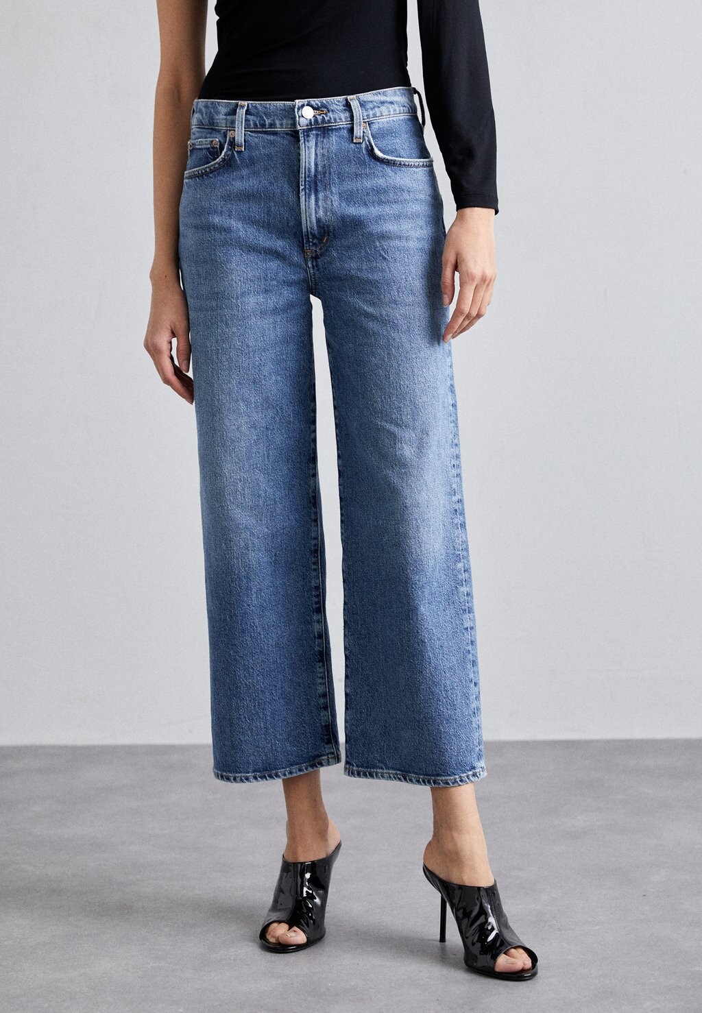 

Джинсы-сигареты Harper Crop Agolde, цвет dark blue