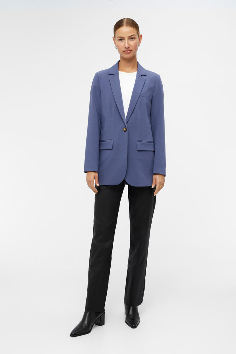 Классический пиджак Object, синий классический пиджак object серый