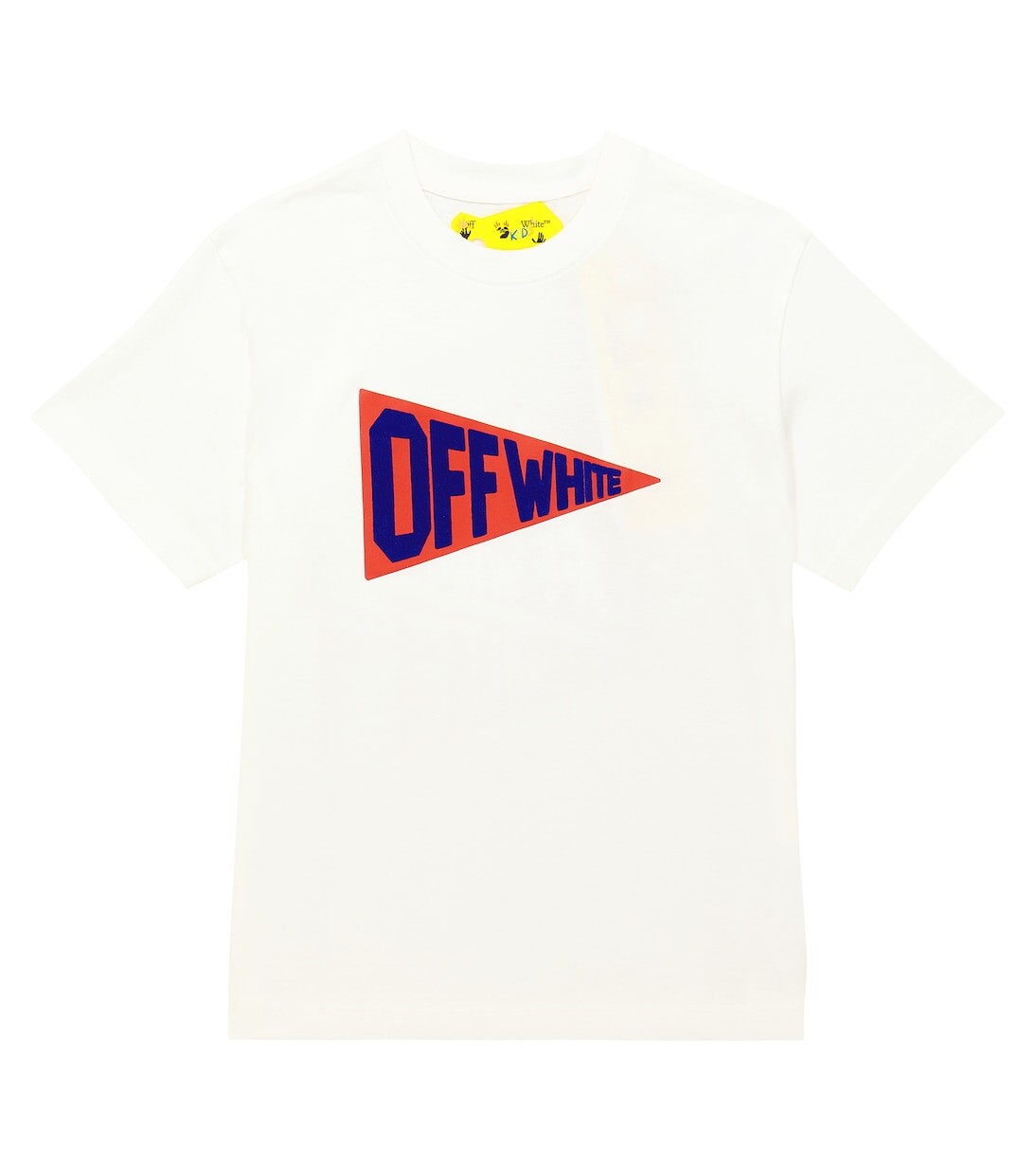 

Хлопковая футболка с логотипом Off-White Kids, белый