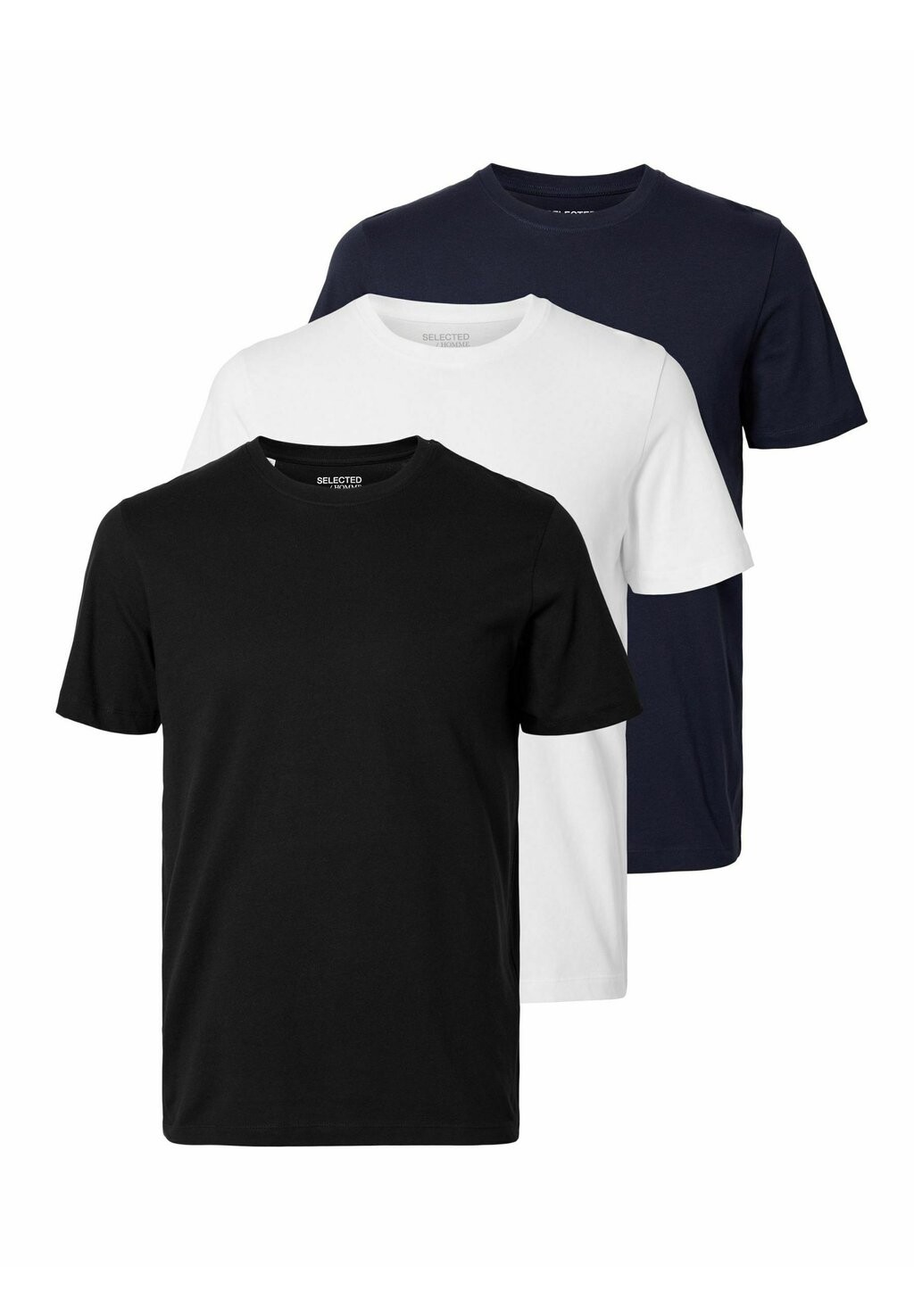 

Базовая футболка 3Er-Pack Selected, цвет black 1