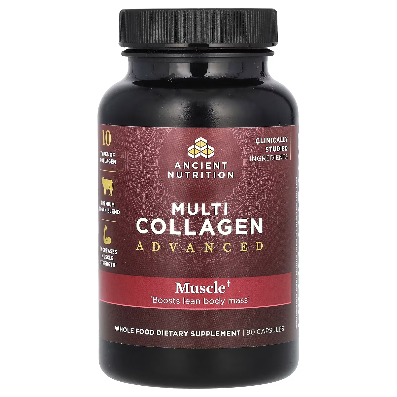 Пищевая добавка Ancient Nutrition Multi Collagen Advanced Muscle, 90 капсул пищевая добавка nature s craft multi collagen complex 120 капсул