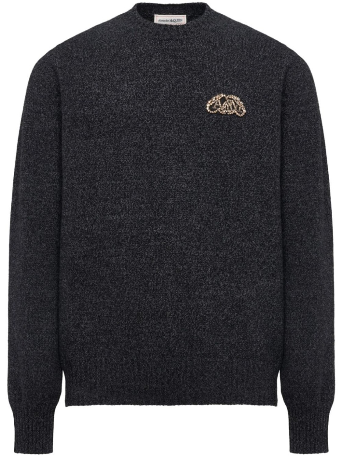 

Alexander McQueen джемпер Seal с логотипом, серый