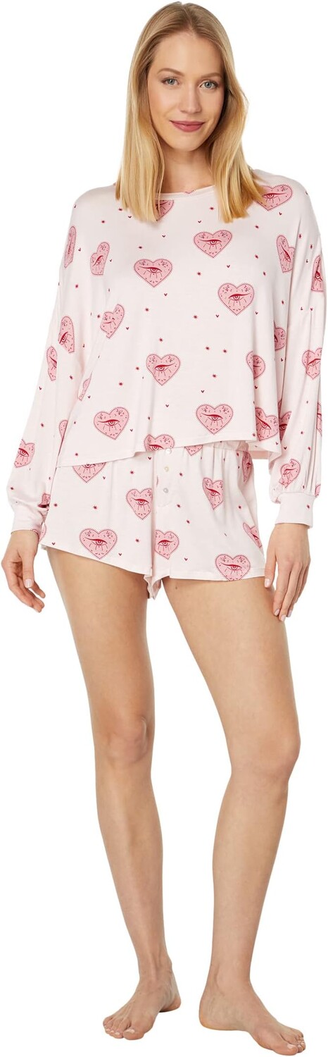 

Комплект шорти из американского джерси Honeydew Intimates, цвет Pure Hearts