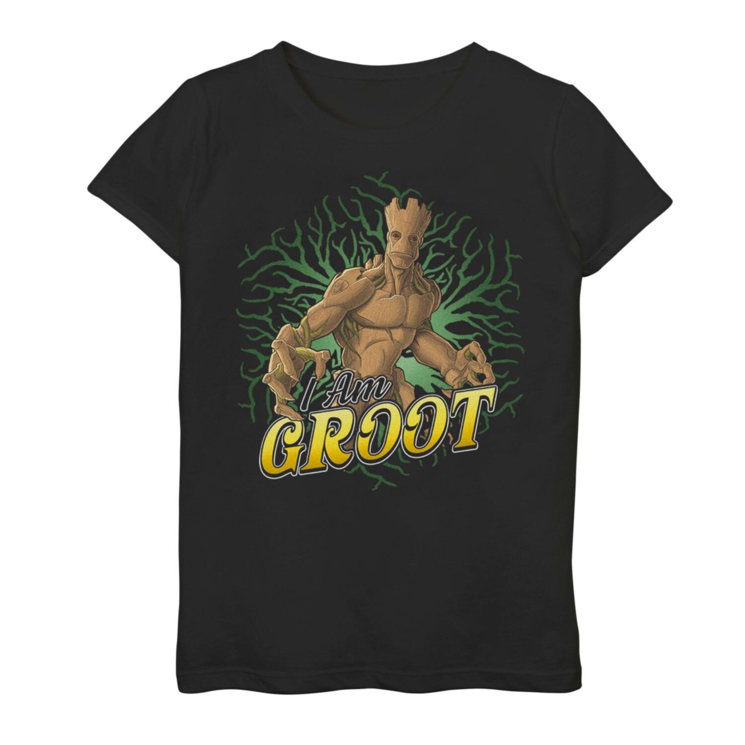 

Классическая футболка с изображением торса для взрослых «Marvel Guardians Of The Galaxy» для девочек 8–20 лет больших размеров «I Am Groot» Licensed Character