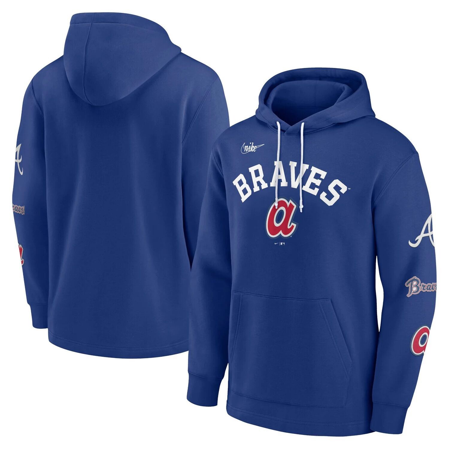 

Мужской пуловер с капюшоном Royal Atlanta Braves Rewind Lefty Nike