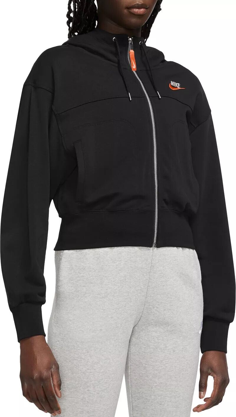 

Женская флисовая худи Nike Sportswear City Utility с молнией во всю длину, черный