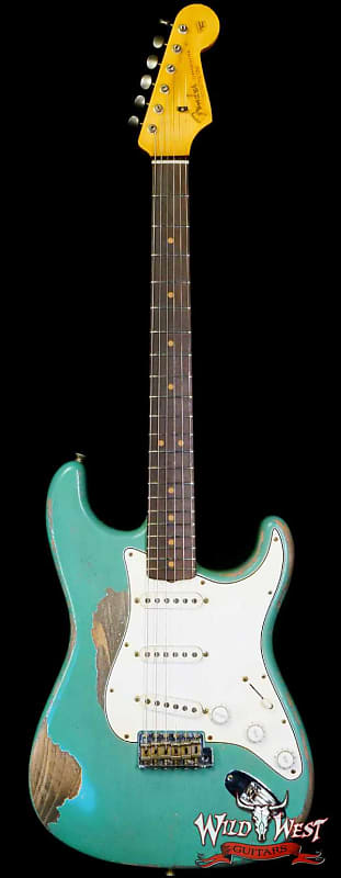 Электрогитара Fender Custom Shop Greg Fessler Masterbuilt 1963 Stratocaster Brazilian Rosewood Board Josefina Hand-Wound Pickups Relic Sea Foam Green