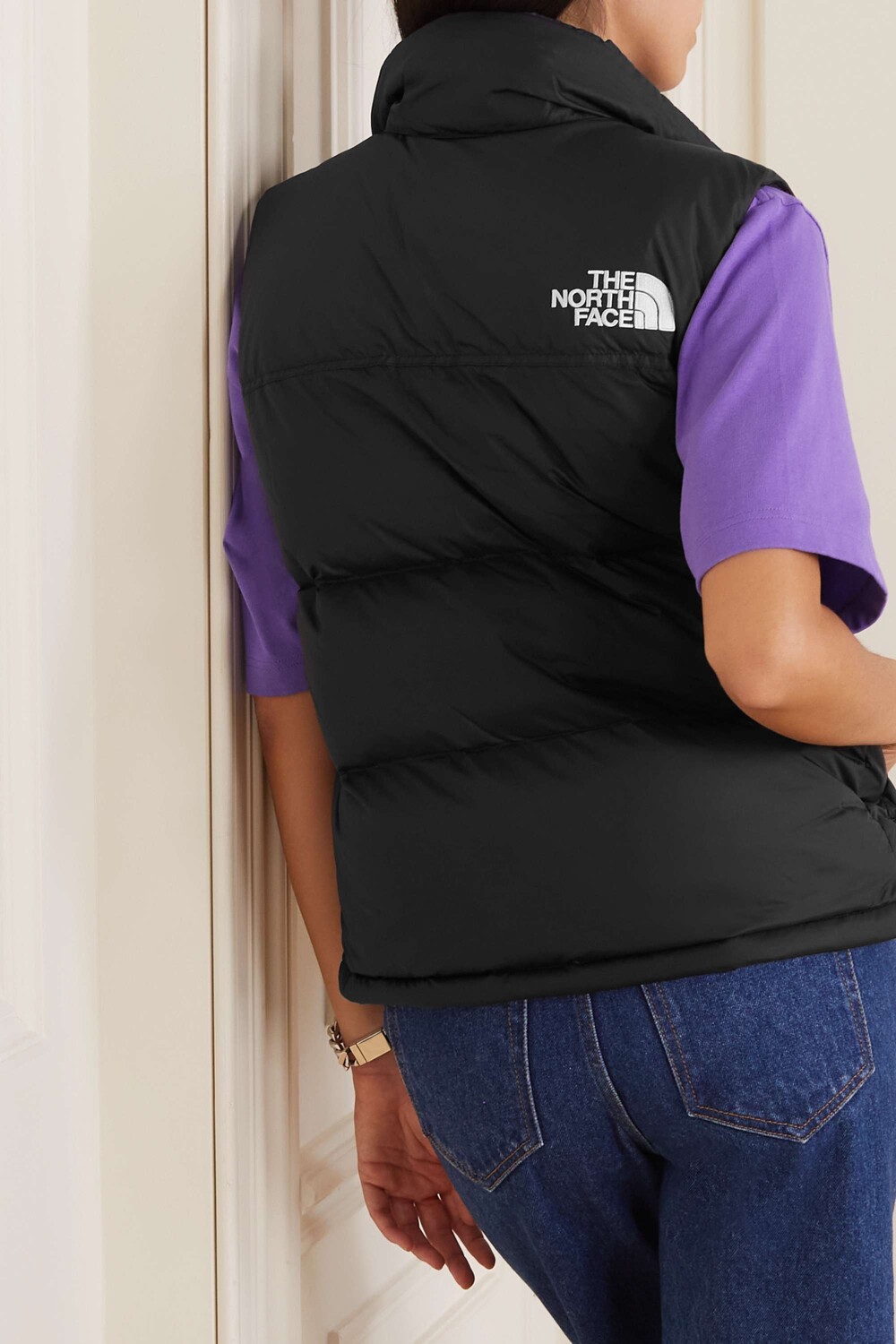 

THE NORTH FACE стеганый жилет 1996-го года Retro Nuptse из ракушек, черный