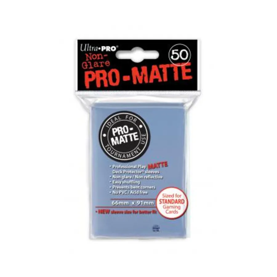 

Матовые небликующие обложки для карточек — прозрачные (50), Card Sleeves - Standard (Ultra Pro)