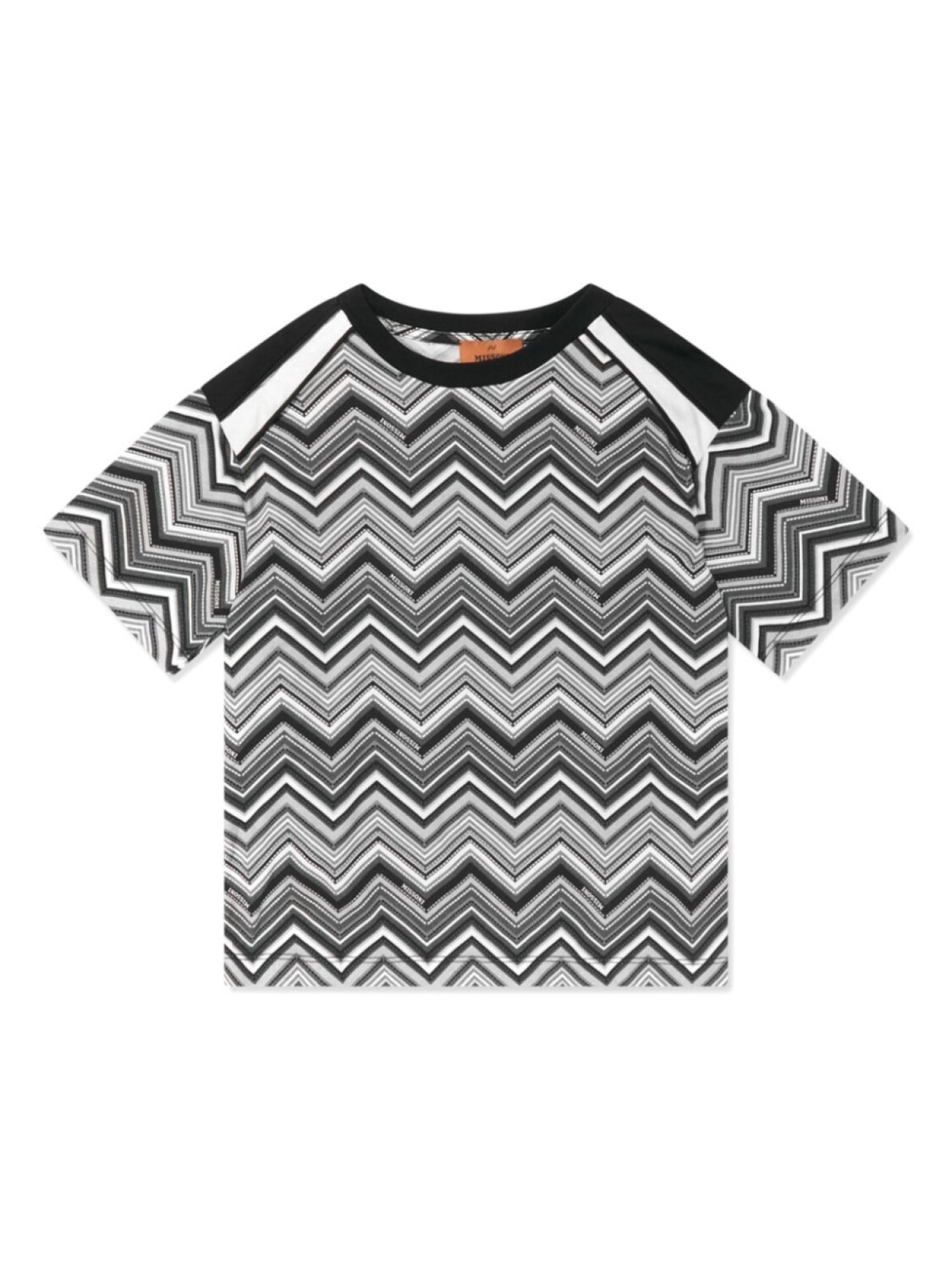 

Missoni Kids хлопковая футболка с геометрическим принтом, черный